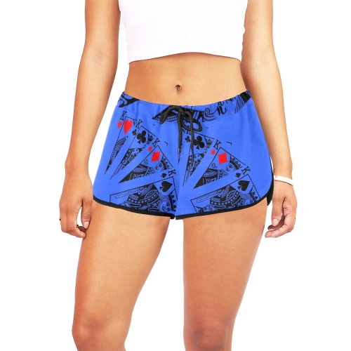 FOUR KINGS Women's All Over Print Relaxed Shorts (Model L19)