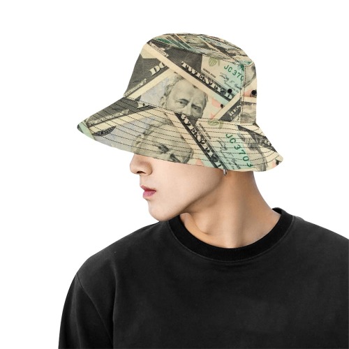 US PAPER CURRENCY All Over Print Bucket Hat for Men