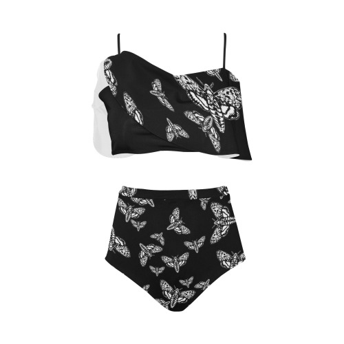 mothswim High Waisted Ruffle Bikini Set (Model S13)