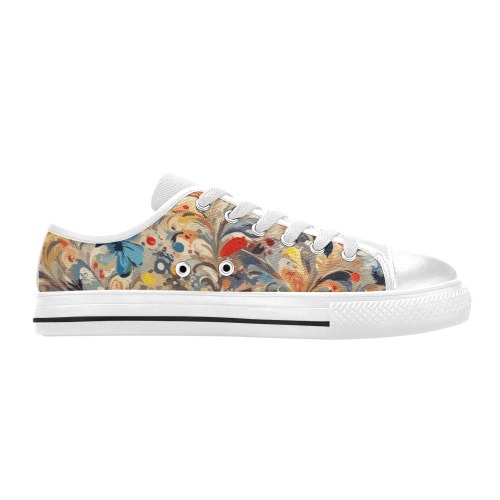 Stunning floral pattern. Fantasy plants, flowers Women's Classic Canvas Shoes (Model 018)