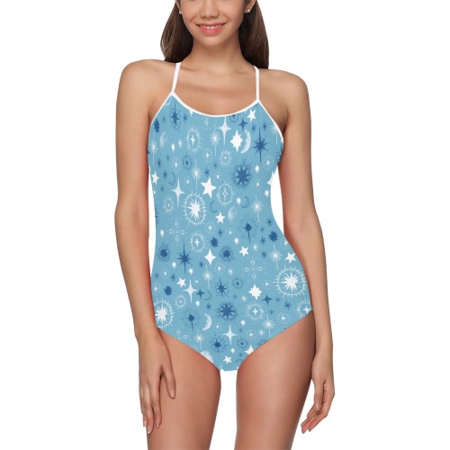 Stellar Blue Strap Swimsuit ( Model S05)