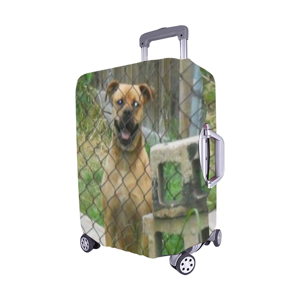 A Smiling Dog Luggage Cover/Medium 22"-25"