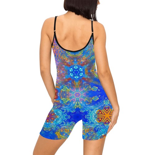 centred chakra Women's Short Yoga Bodysuit