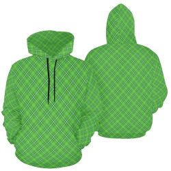 green plaid tartan diagonal 1 All Over Print Hoodie for Men (USA Size) (Model H13)