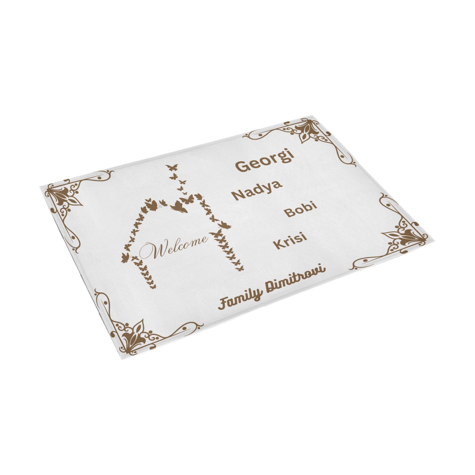 Welcome doormat Azalea Doormat 30" x 18" (Sponge Material)