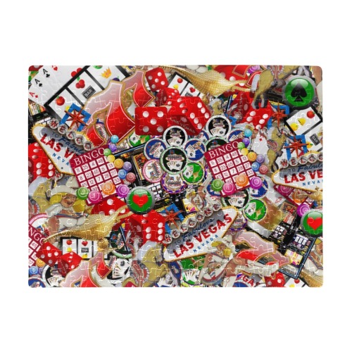 Gamblers Delight - Las Vegas Icons A3 Size Jigsaw Puzzle (Set of 252 Pieces)