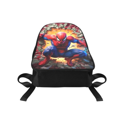 Spiderman 1 Fabric School Backpack (Model 1682) (Medium)