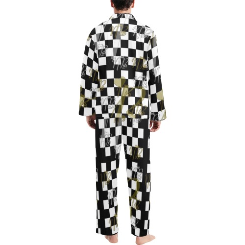 NB Pop Art by Nico Bielow Men's V-Neck Long Pajama Set