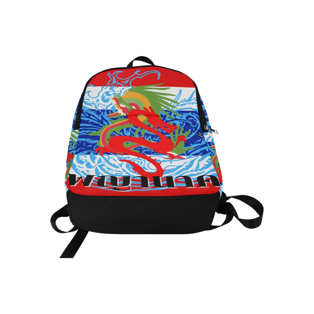 Thai flag with the king of nagas Fabric Backpack for Adult (Model 1659)