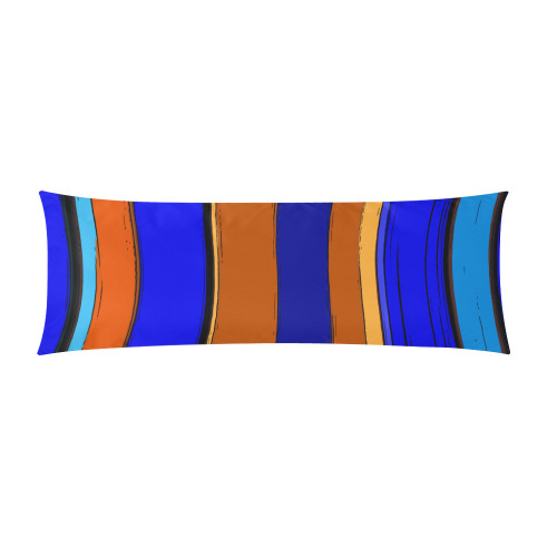 Abstract Blue And Orange 930 Custom Zippered Pillow Case 21"x60"(Two Sides)