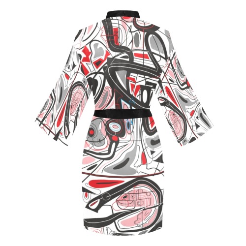 Model 2 Long Sleeve Kimono Robe