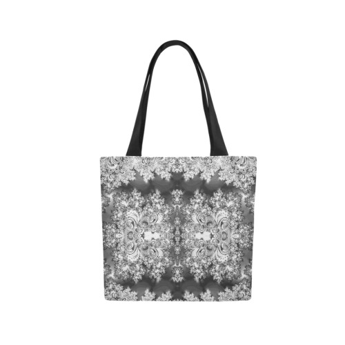 Silver Linings Frost Fractal Canvas Tote Bag (Model 1657)