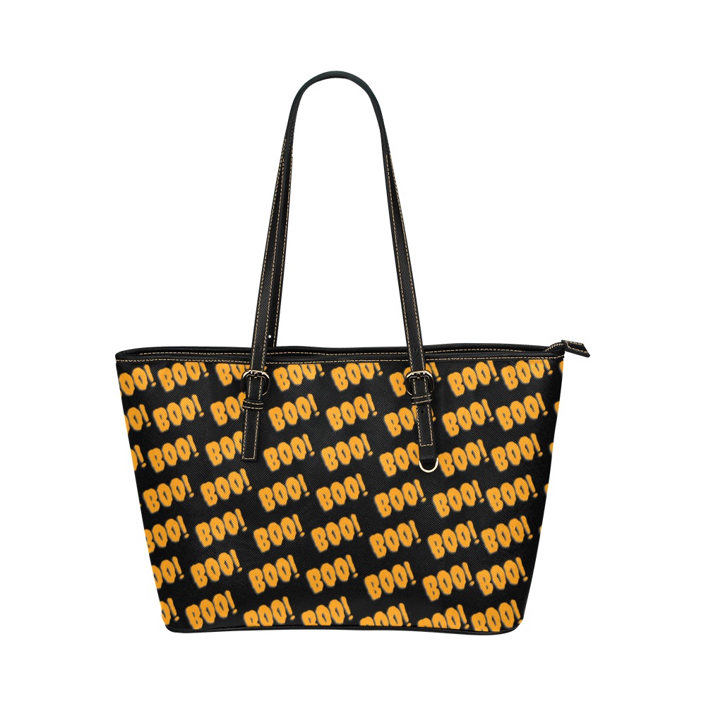 halloween Leather Tote Bag/Large (Model 1651)