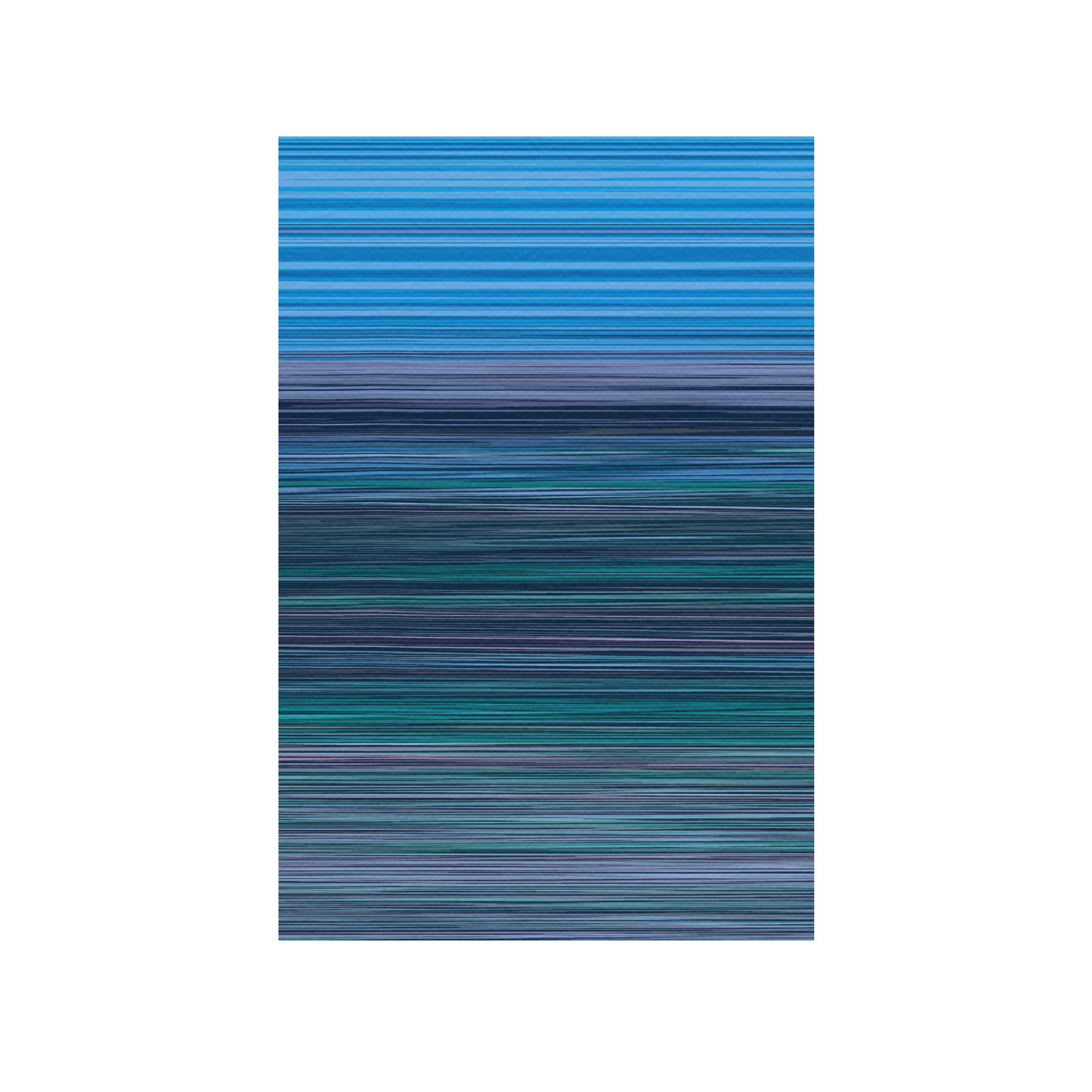 Abstract Blue Horizontal Stripes Frame Canvas Print 32"x48"