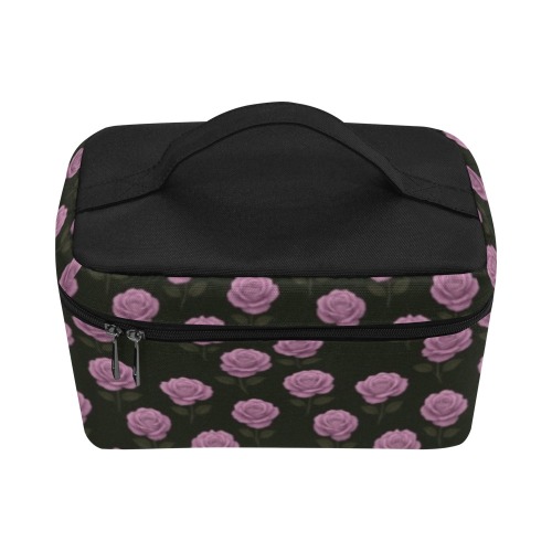 Purple Roses on a Black Background