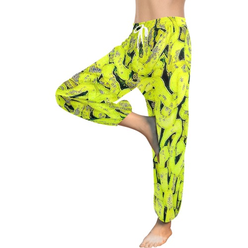 Yellow Ramen Women's All Over Print Harem Pants (Model L18)