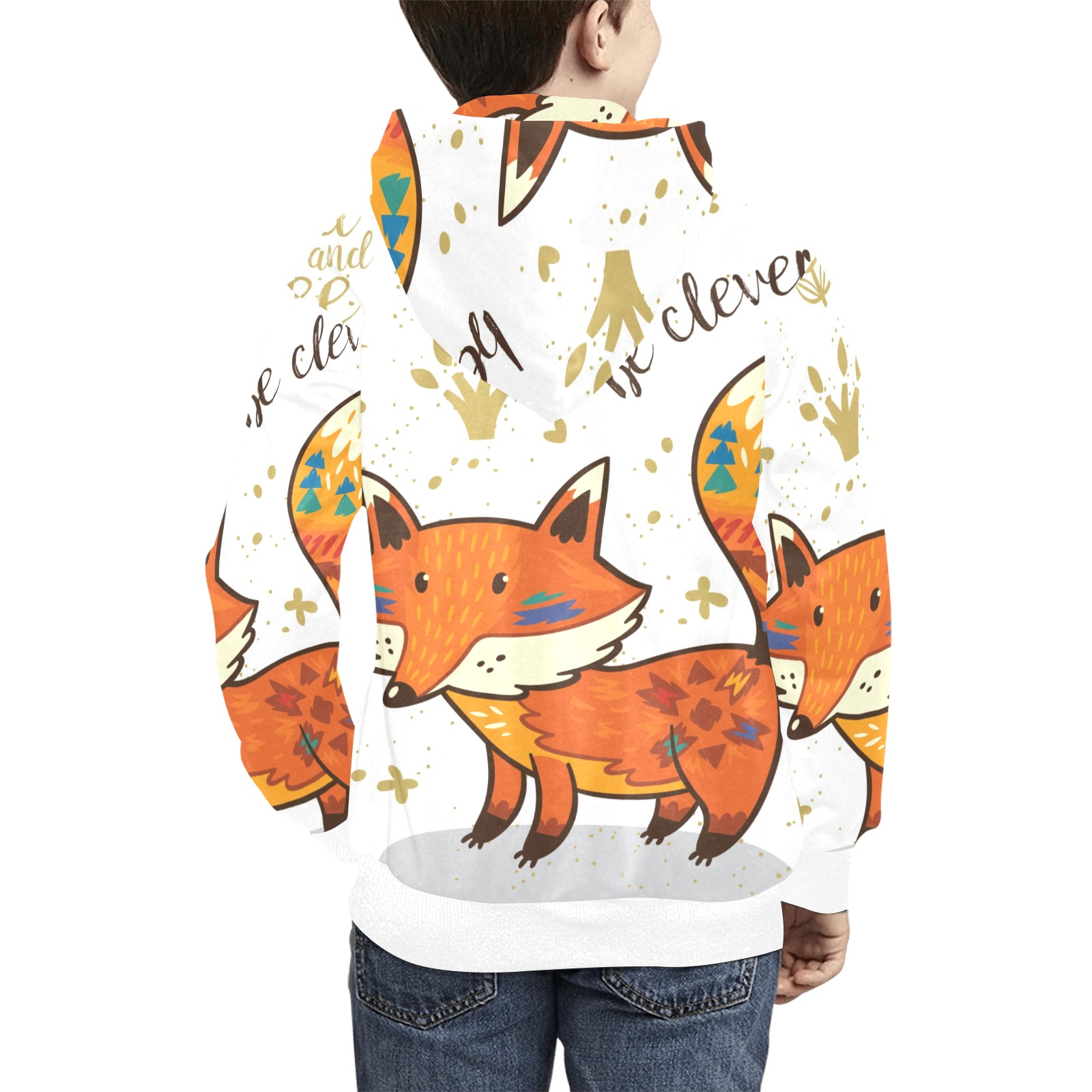 Fox kids hoodie Kids' All Over Print Hoodie (Model H38)