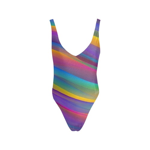 colorful Sexy Low Back One-Piece Swimsuit (Model S09)