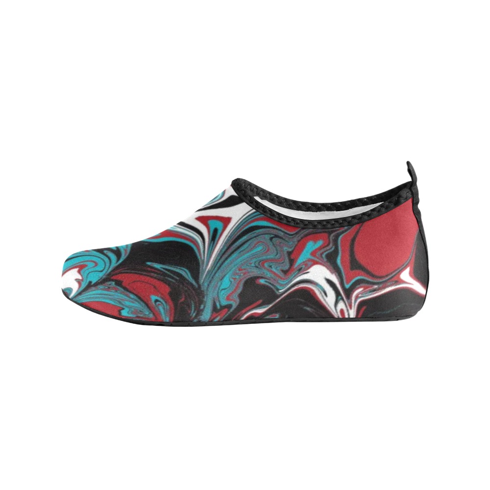 Dark Wave of Colors Kids' Slip-On Water Shoes (Model 056)