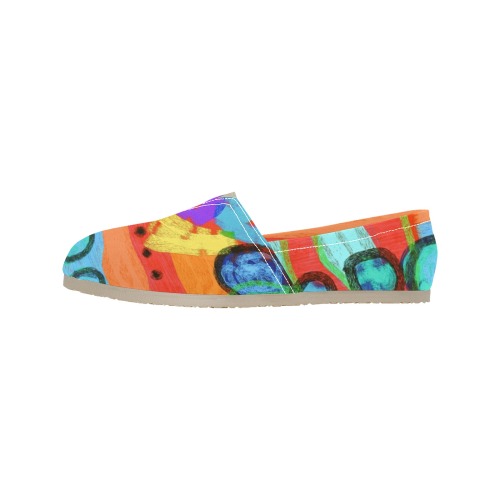 Colorful Abstract Art for Your Feet Women's Classic Canvas Slip-On (Model 1206)