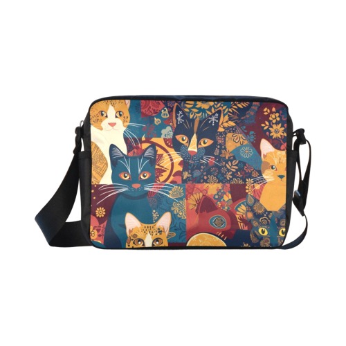 classic cross body nylon bag various_cats