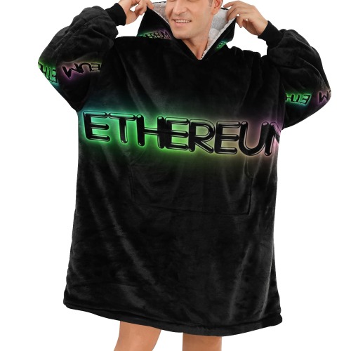 ethereum-6994976 Blanket Hoodie for Men
