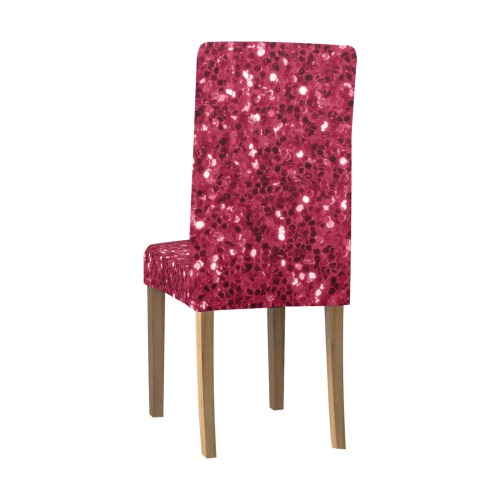 Magenta dark pink red faux sparkles glitter Chair Cover (Pack of 4)