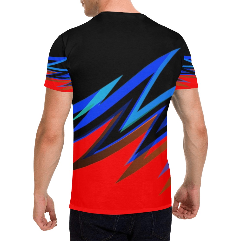 RR BURNED Racing Stack All Over Print T-Shirt for Men (USA Size) (Model T40)