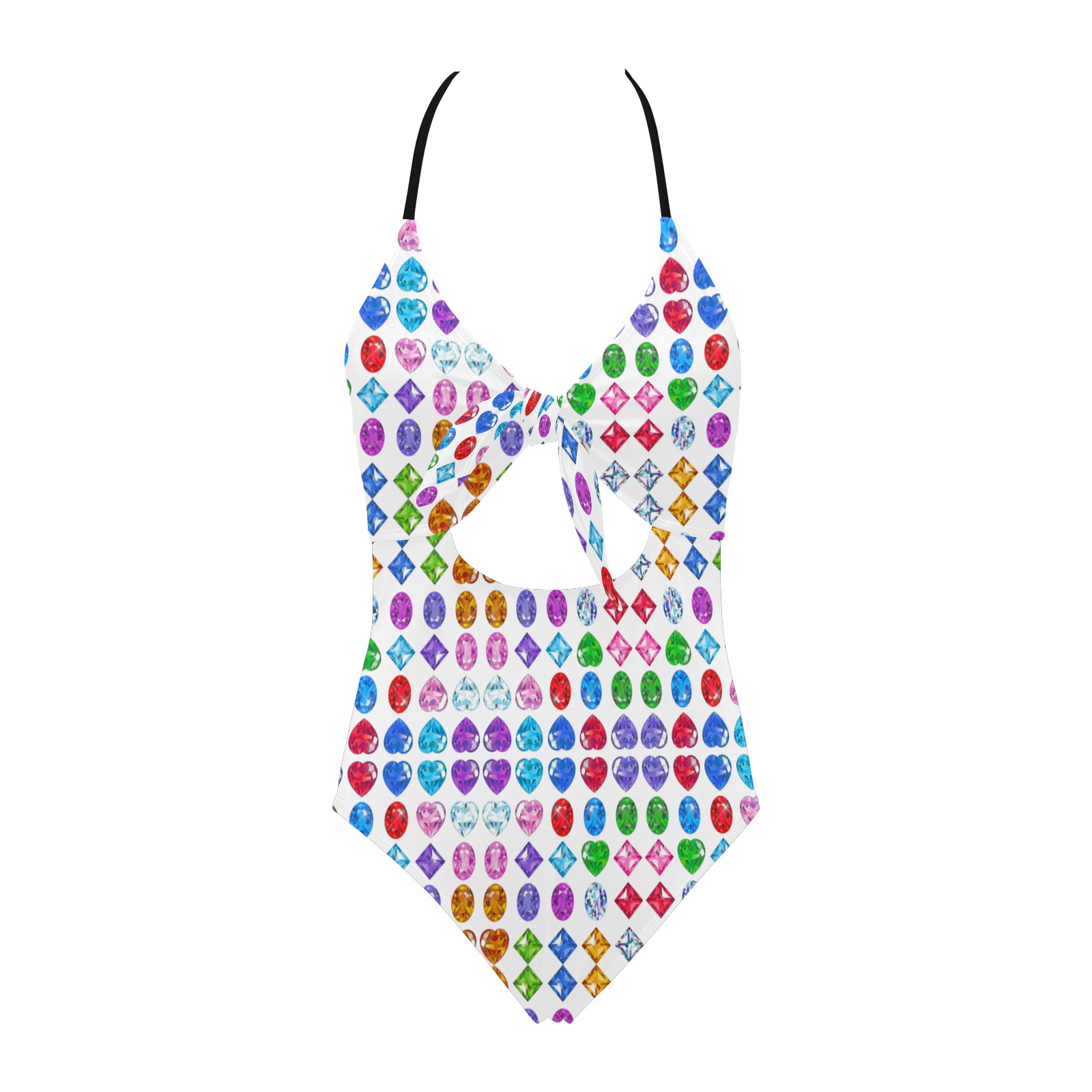 BLING 7 Backless Hollow Out Bow Tie Swimsuit (Model S17)