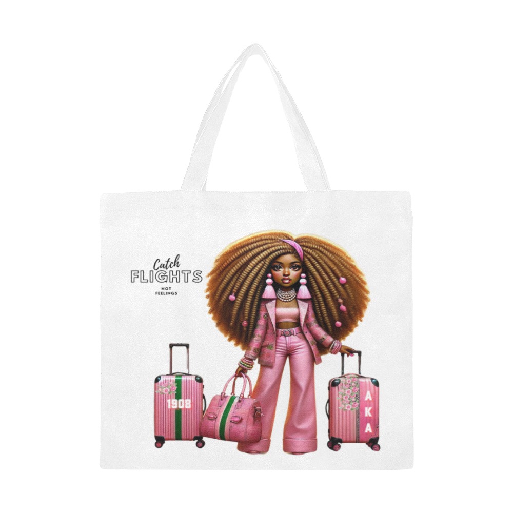 AKA Catch Flights Canvas Tote Bag/Large (Model 1702)