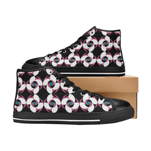 spiral Women's Classic High Top Canvas Shoes (Model 017)