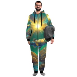 Celestial Swim Unisex One-Piece Zip Up Hooded Pajamas