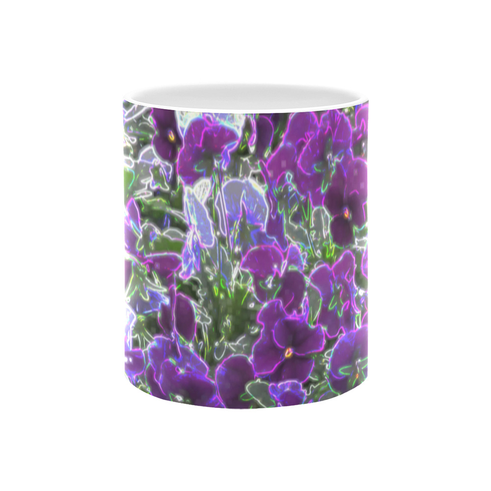 Field Of Purple Flowers 8420 White Mug(11OZ)
