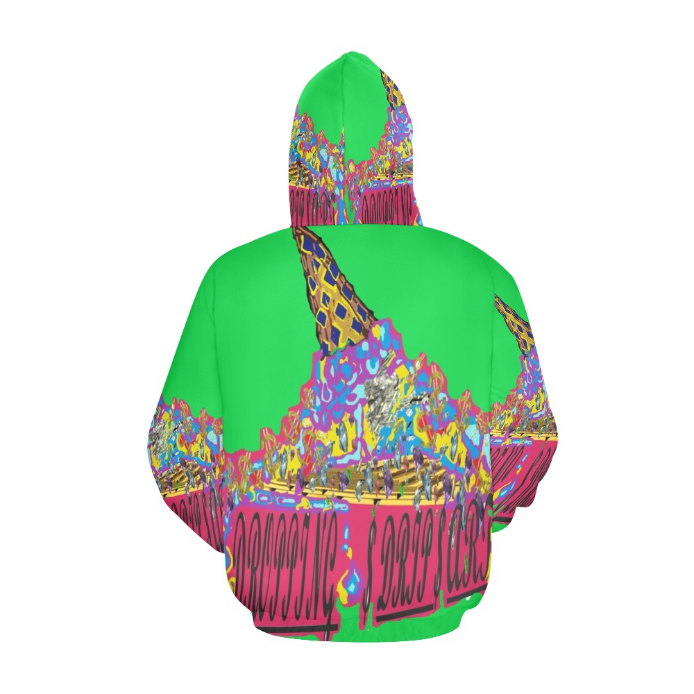 D.D.A.LOGO.GRN All Over Print Hoodie for Men (USA Size) (Model H13)