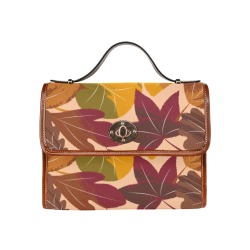 Gorgeous Fall Leaves Waterproof Canvas Bag-Brown (All Over Print) (Model 1641)