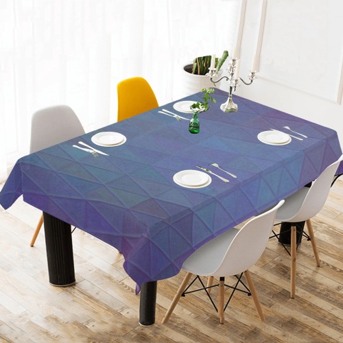 mosaic triangle 14 Cotton Linen Tablecloth 60"x120"
