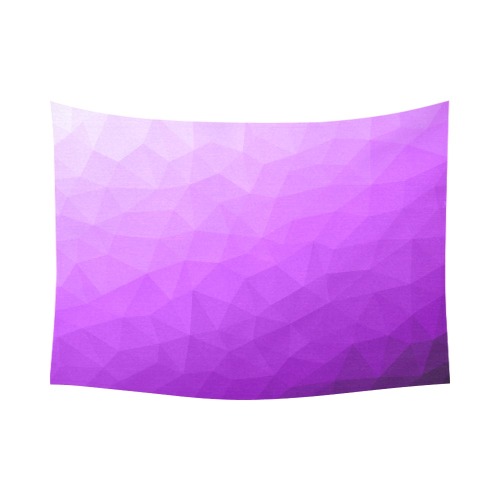 Purple gradient geometric mesh pattern Cotton Linen Wall Tapestry 80"x 60"