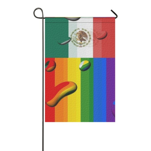 Mexico Pride Flag Pop Art by Nico Bielow Garden Flag 12‘’x18‘’(Twin Sides)