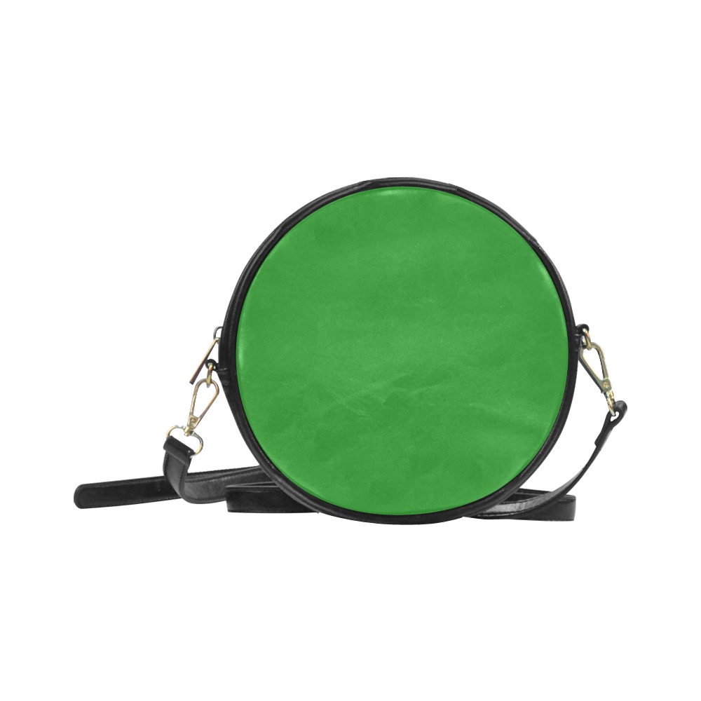color forest green Round Sling Bag (Model 1647)