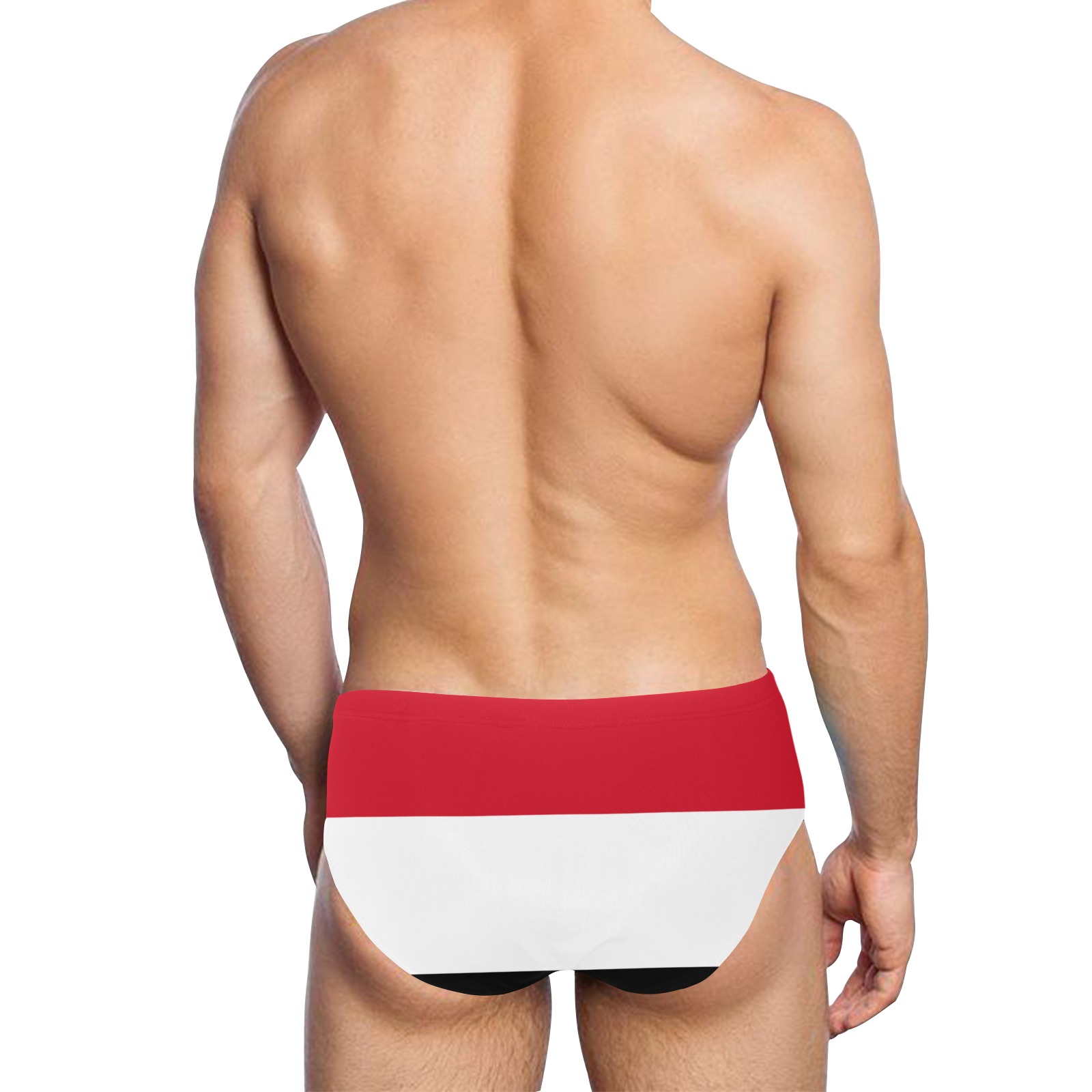 Flag_of_Yemen.svg Men's Swimming Briefs (Model L59)