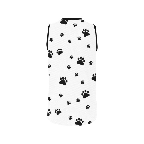 Paws White by Fetishworld All Over Print Basketball Jersey