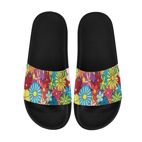 Hippy Flower Power Women's Slide Sandals (Model 057)