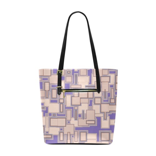 Pink Toned Beige and Purple Pattern Euramerican Tote Bag/Small (Model 1655)
