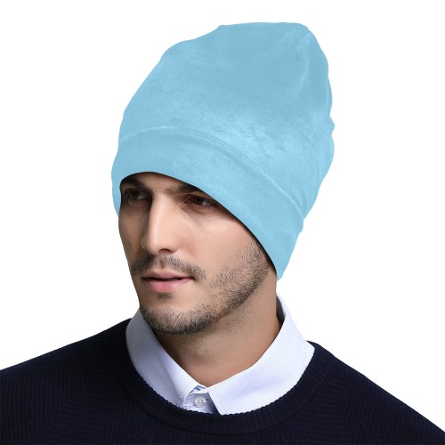 color baby blue All Over Print Beanie for Adults