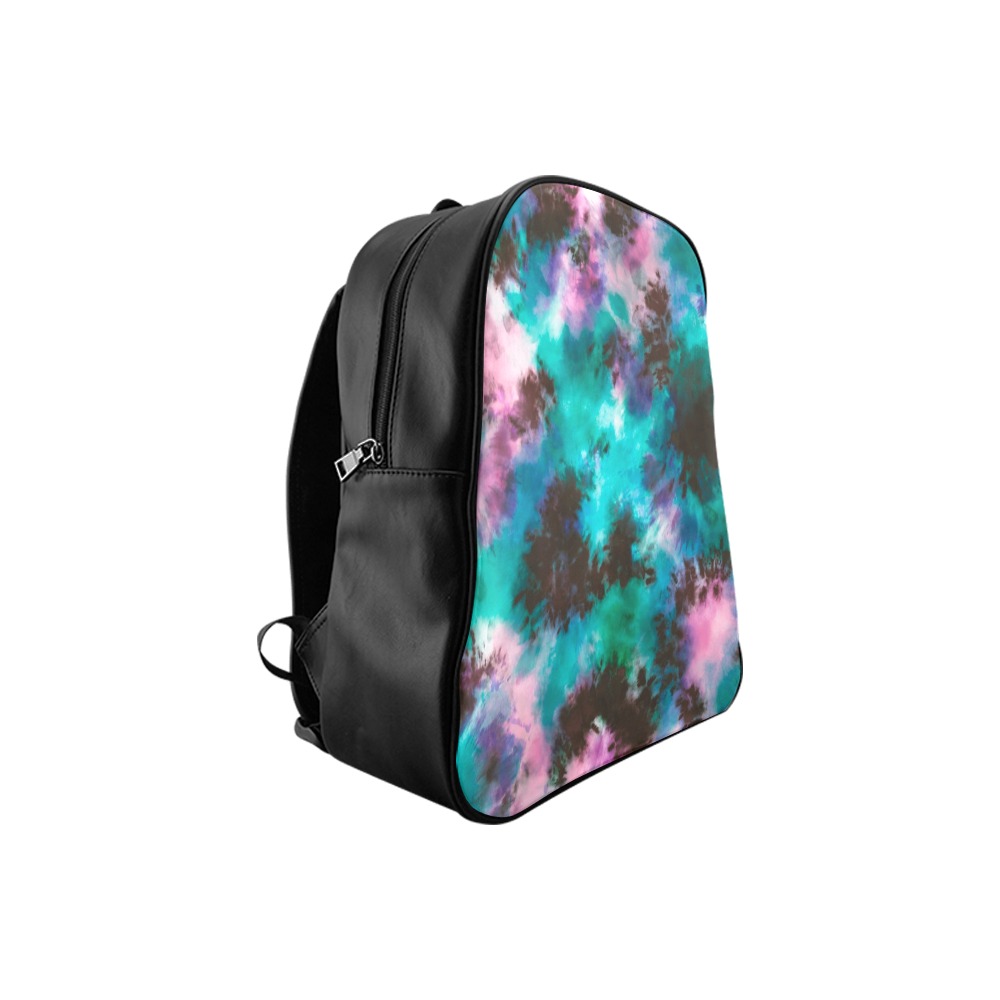 Abstract Tie Dye Marine 7 School Backpack (Model 1601)(Small)