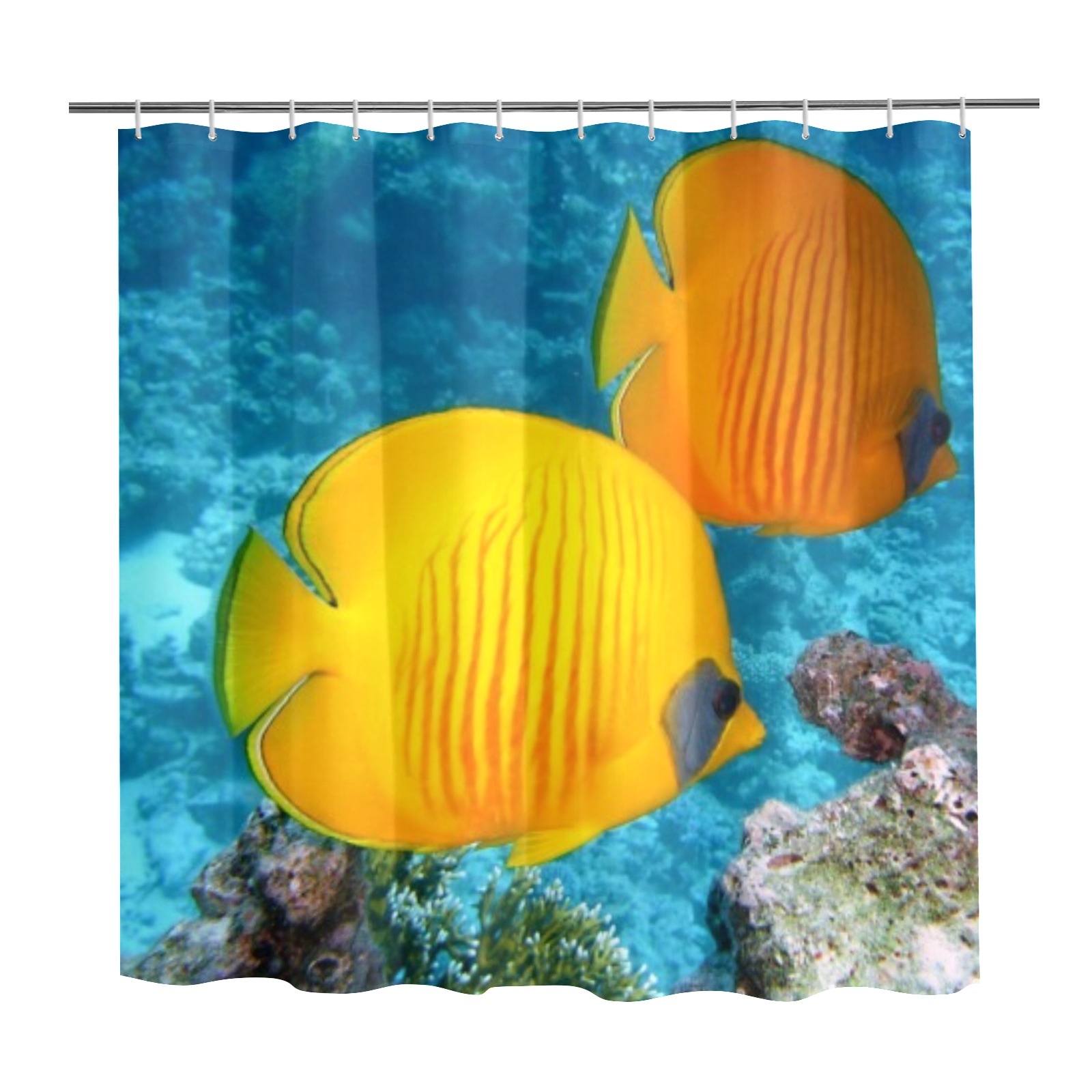 lemon-butterflyfish Shower Curtain 72" x 72"