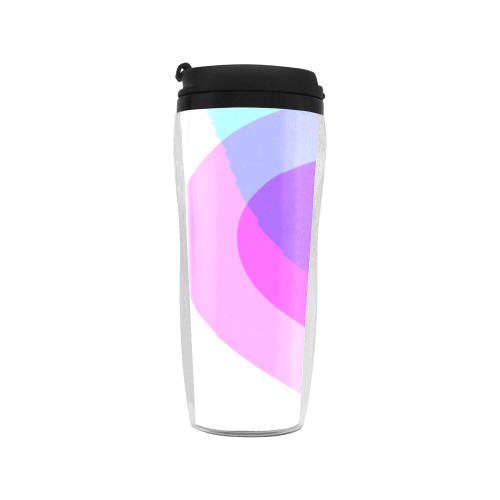 Purple Retro Groovy Abstract 409 Reusable Coffee Cup (11.8oz)