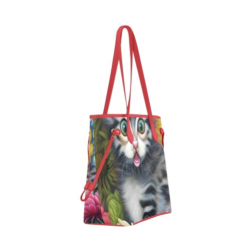 Cute Kittens 5 Clover Canvas Tote Bag (Model 1661)