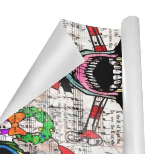 Christmas Skull by Nico Bielow Gift Wrapping Paper 58"x 23" (2 Rolls)