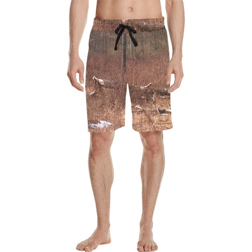 Falling tree in the woods Men's All Over Print Casual Shorts (Model L23)